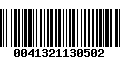 Código de Barras 0041321130502