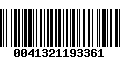 Código de Barras 0041321193361