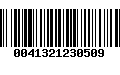 Código de Barras 0041321230509