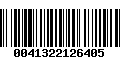 Código de Barras 0041322126405