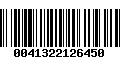 Código de Barras 0041322126450