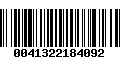 Código de Barras 0041322184092