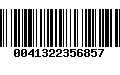 Código de Barras 0041322356857