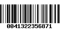 Código de Barras 0041322356871