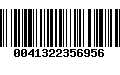 Código de Barras 0041322356956