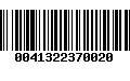 Código de Barras 0041322370020