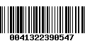 Código de Barras 0041322390547