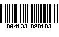 Código de Barras 0041331020183