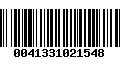 Código de Barras 0041331021548