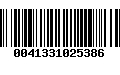 Código de Barras 0041331025386