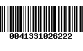 Código de Barras 0041331026222