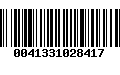 Código de Barras 0041331028417