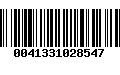 Código de Barras 0041331028547