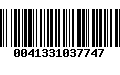 Código de Barras 0041331037747