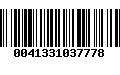 Código de Barras 0041331037778