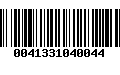 Código de Barras 0041331040044