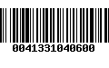 Código de Barras 0041331040600