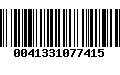 Código de Barras 0041331077415