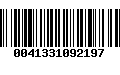 Código de Barras 0041331092197