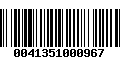 Código de Barras 0041351000967