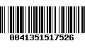 Código de Barras 0041351517526