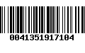 Código de Barras 0041351917104