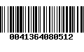 Código de Barras 0041364080512