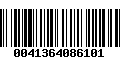 Código de Barras 0041364086101