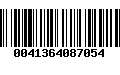 Código de Barras 0041364087054