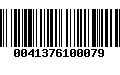 Código de Barras 0041376100079