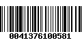 Código de Barras 0041376100581