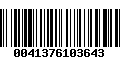 Código de Barras 0041376103643