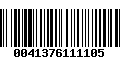 Código de Barras 0041376111105