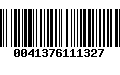 Código de Barras 0041376111327