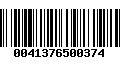 Código de Barras 0041376500374