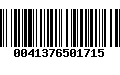 Código de Barras 0041376501715