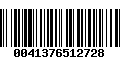 Código de Barras 0041376512728