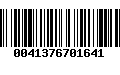 Código de Barras 0041376701641