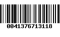 Código de Barras 0041376713118