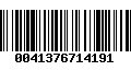 Código de Barras 0041376714191