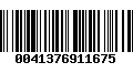 Código de Barras 0041376911675