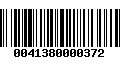 Código de Barras 0041380000372