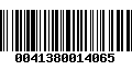 Código de Barras 0041380014065