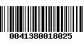 Código de Barras 0041380018025