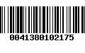 Código de Barras 0041380102175