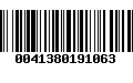 Código de Barras 0041380191063