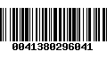 Código de Barras 0041380296041