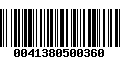 Código de Barras 0041380500360