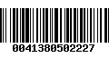 Código de Barras 0041380502227