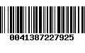 Código de Barras 0041387227925